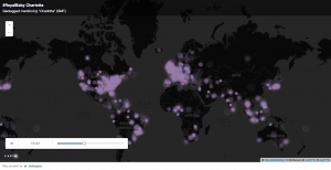 Map of how news of royal baby, Princess Charlotte's, name spread on Twitter