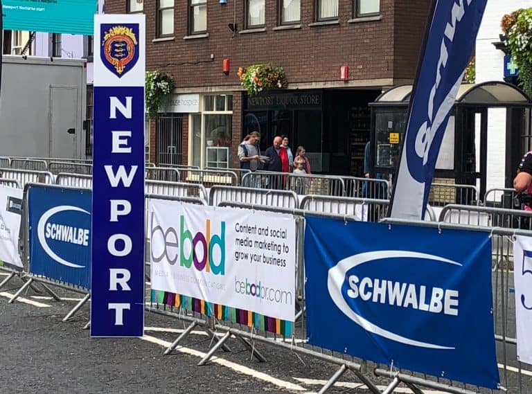 The Be Bold Banner on show at the Newport Nocturne