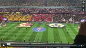 A view from the stands at Wembley Stadium as Wolverhampton Wanderers took on Watford